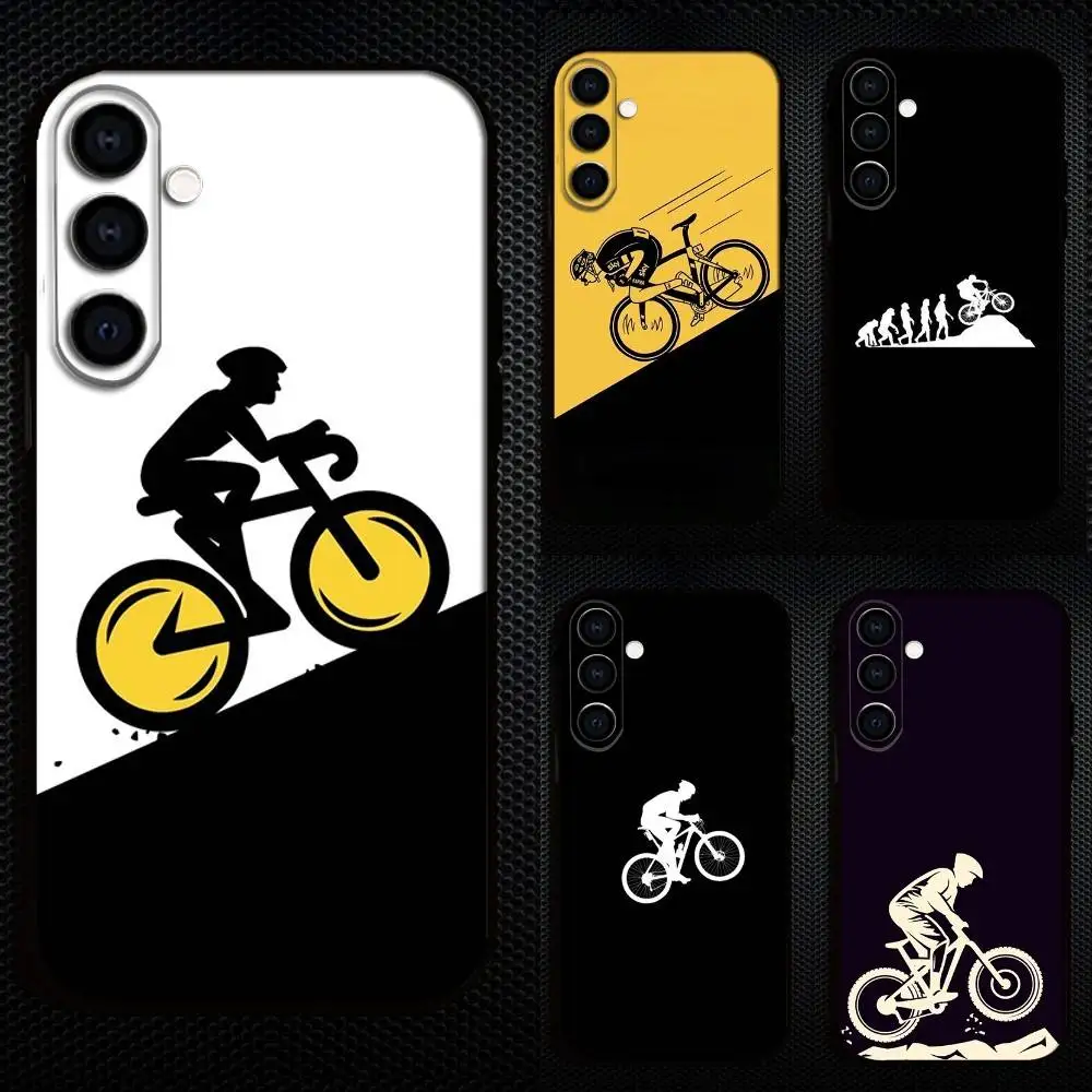 

Bicycle movement pattern Phone Case For Samsung Galaxy A73,A72,A71,A70,A53,A52,A51,Others Soft Black Cover