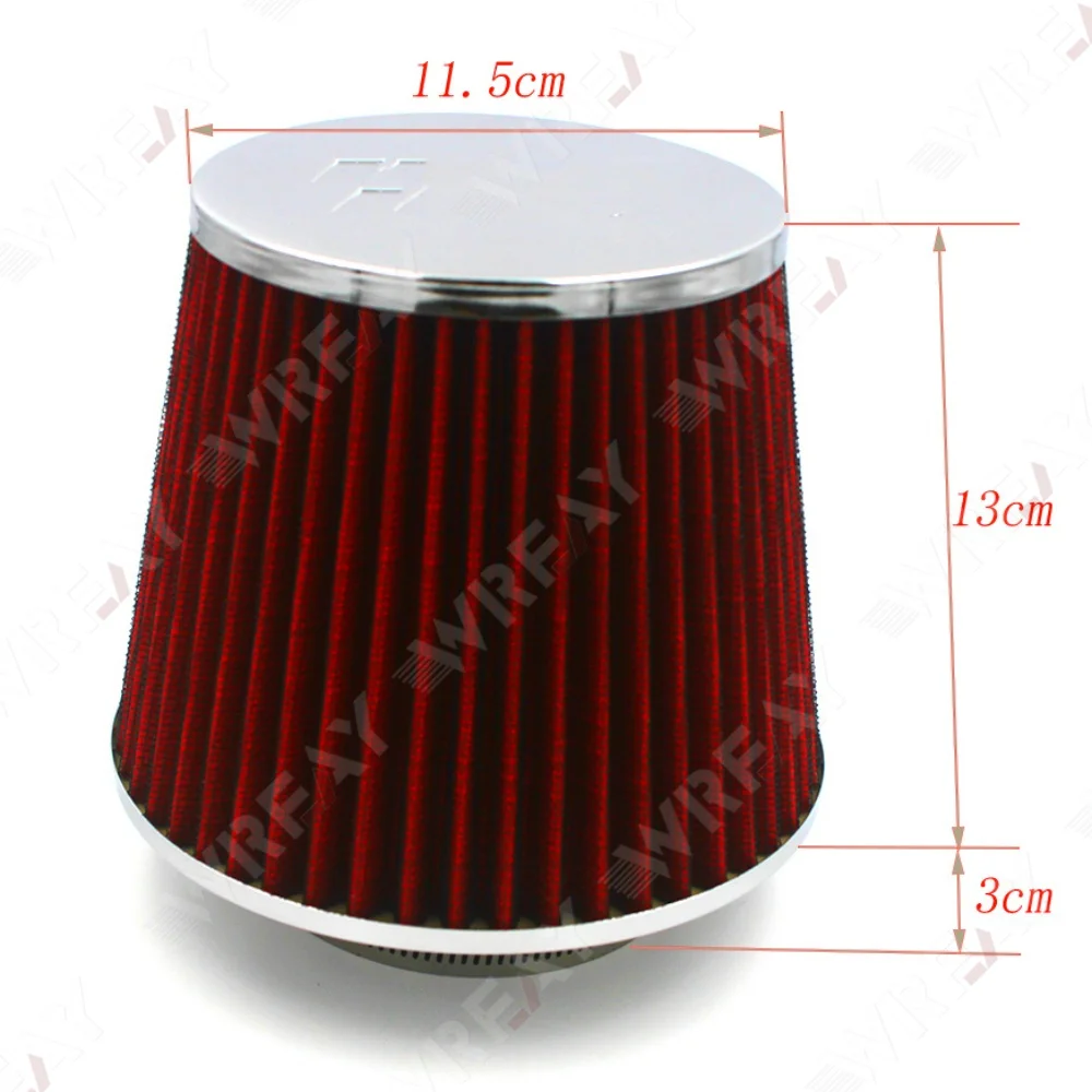 2.5 3 Inch Car Intake Air Filter for K＆N Universal High Flow Cone 76 70 63.5 mm KN Tapered Mushroom Head