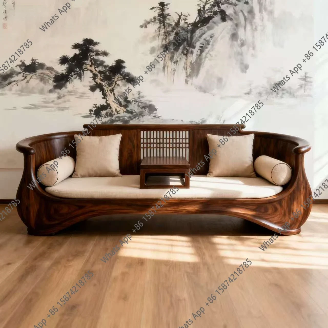 

N67 New Chinese Solid Wood Arhat Bed Sofa Bed Dual-purpose Living Room Arhat Chair