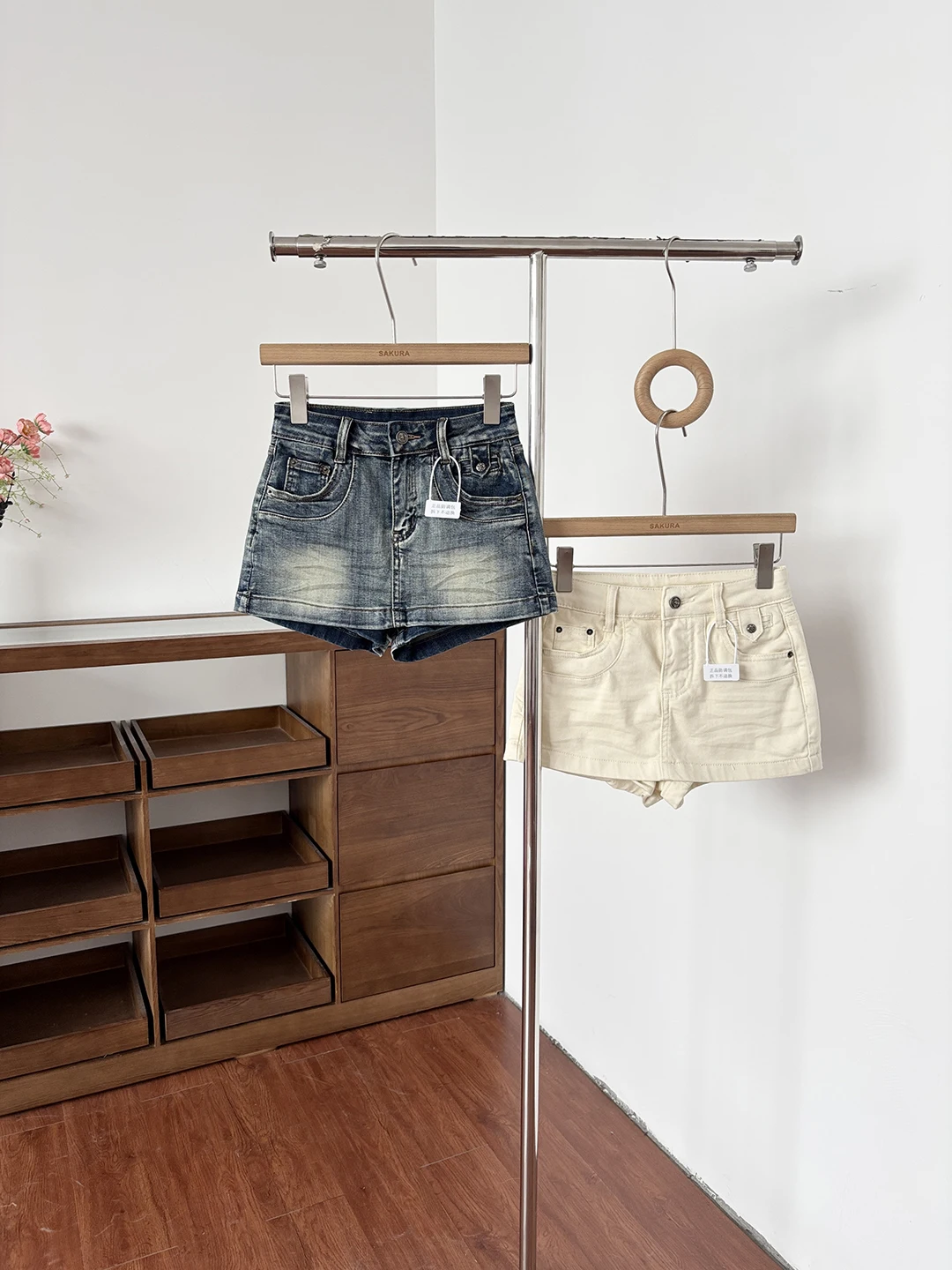 

Retro American High Waist Denim Shorts Women's Stylish Versatile Personality Summer Slimming Skirt Pants Trendy Polyester Fiber