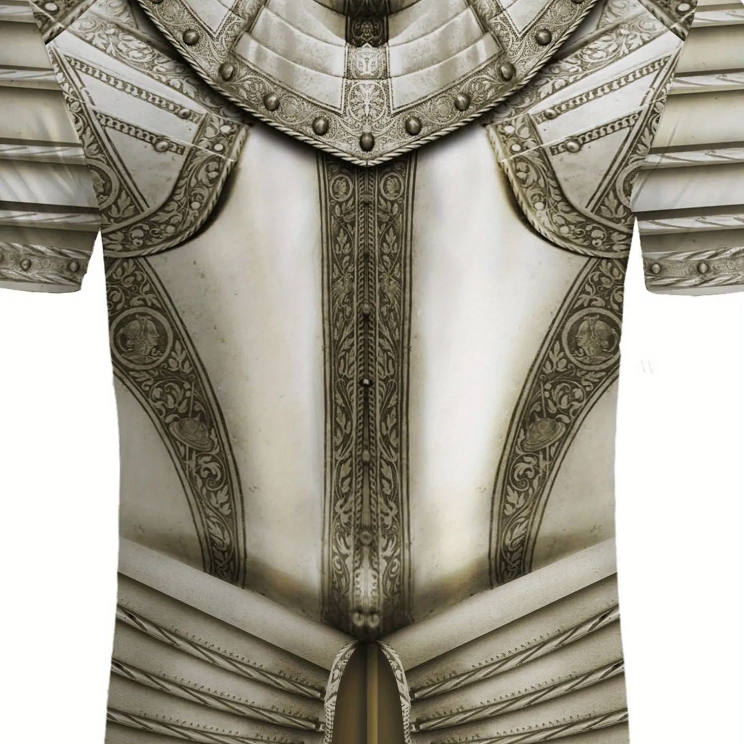 Camiseta masculina com estampa 3D de armadura de cavaleiro medieval – poliéster de secagem rápida, camiseta de manga curta respirável para cosplay