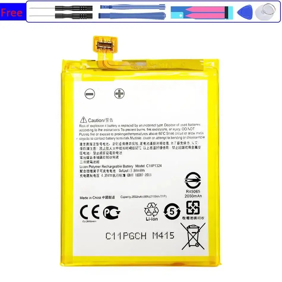 

Mobile Phone Battery C11P1324 Without Iron Sheet 2050Mah For Asus Zenfone 5 A500G A500 A500CG A501CG A500KL Zenfone5