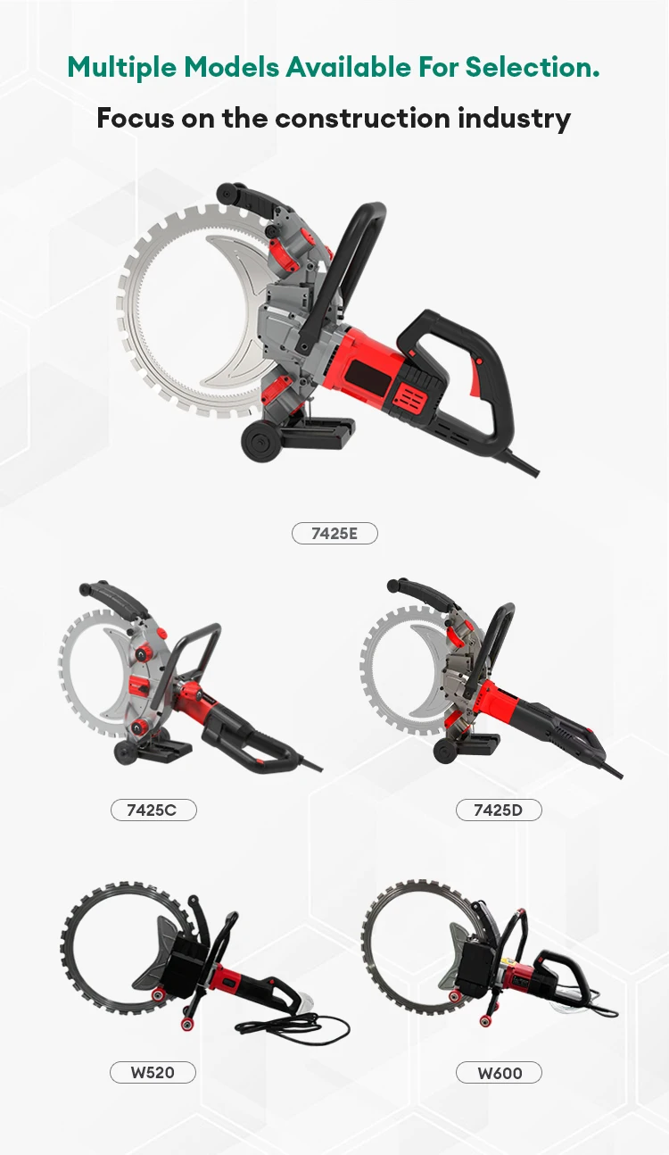 220V Brushless Ring Saw Cutter 3000RPM Portable Concrete Cutting Machine for Construction