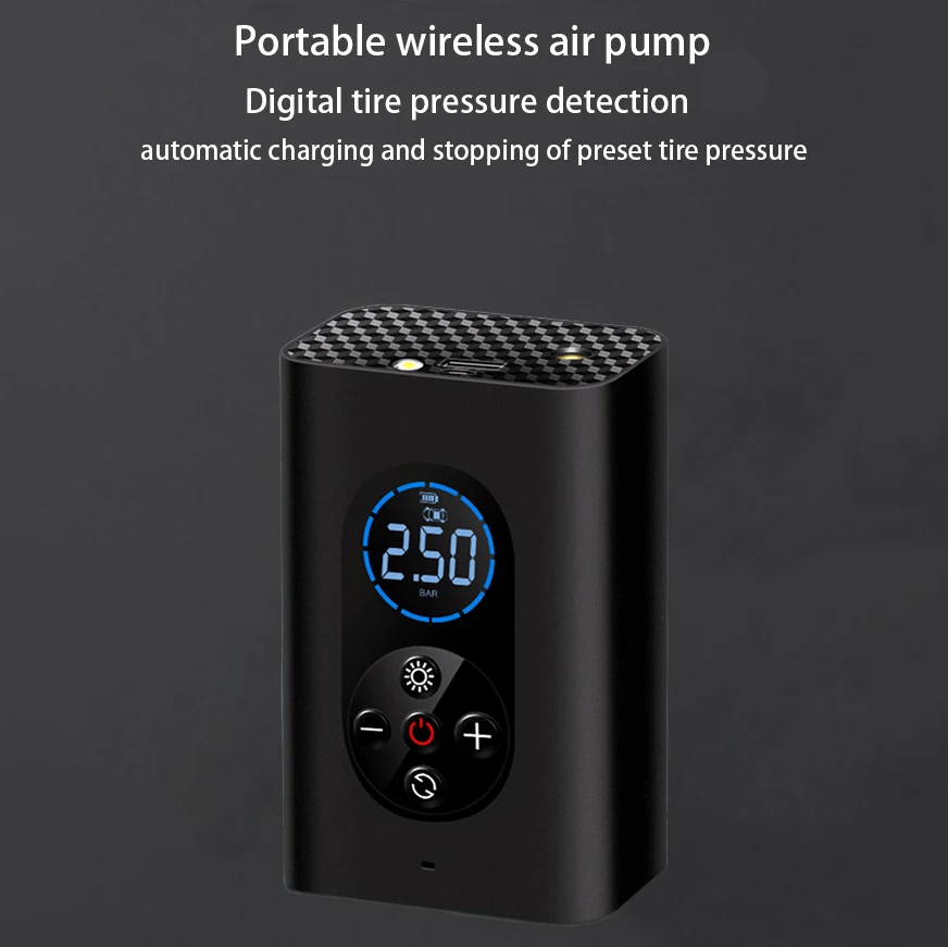 Car Wireless Air Pump 4000MAh 40L/Min Air Compressor Inflatable Pump Digital Tyre Tire Inflator Phone Charger