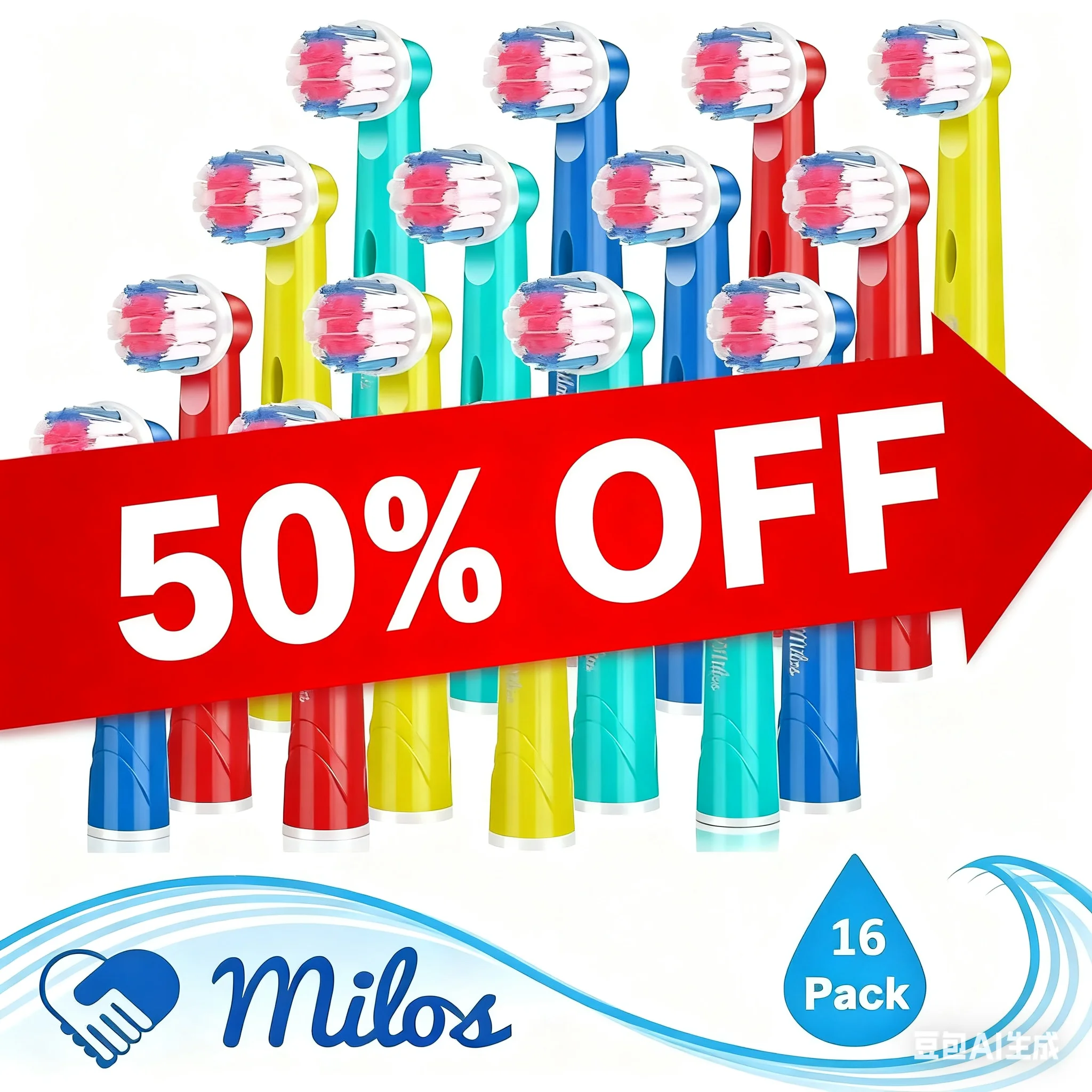 16 Pack Extra Soft Bristles Replacement Heads for Oral B Braun Sensitive Brush Heads D12 D16 P2000 3D Electric Toothbrushes