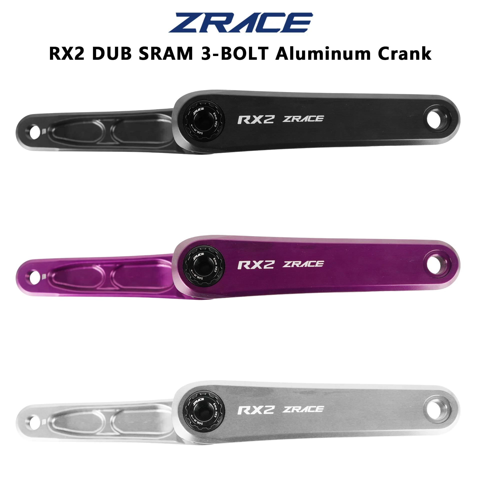 Mecanizado CNC de alta precisión con manivela ZRACE RX2 Road/GRAVEL, Husillo de alta resistencia de 29 mm, interfaz de 3 tornillos 165/170