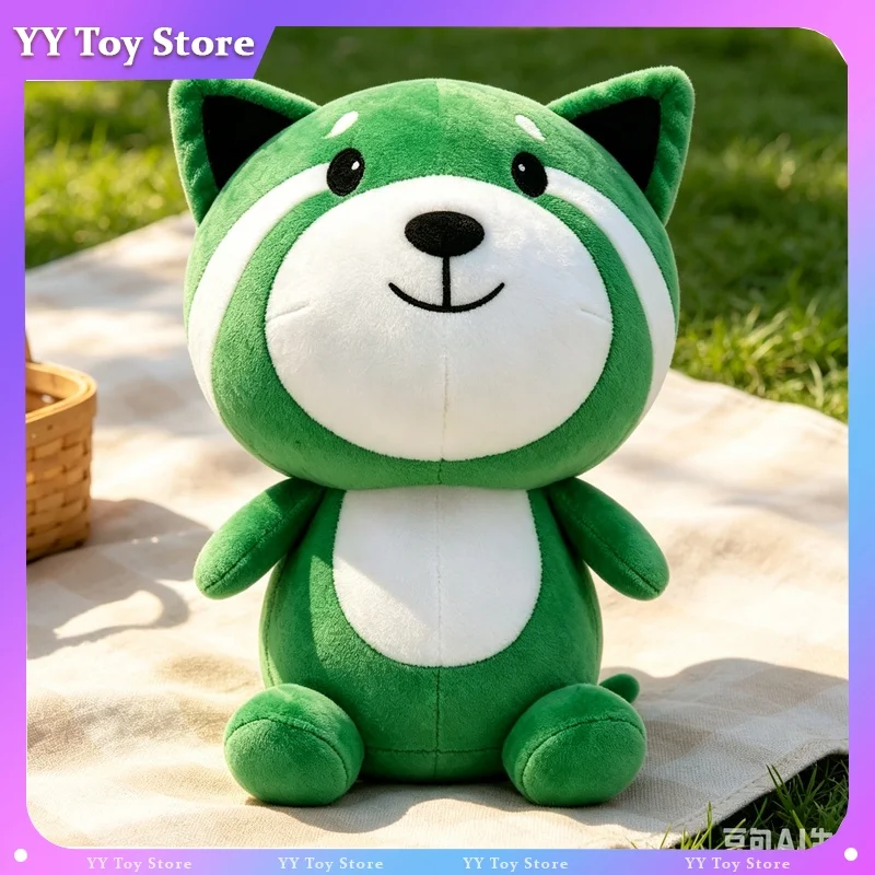 Neue Oxcy Plüschpuppe, niedliches grünes kleines Waschbär-Plüschtier, Kawaii-Heimdekoration, Sammlerstück, Geburtstagsgeschenk für Fans