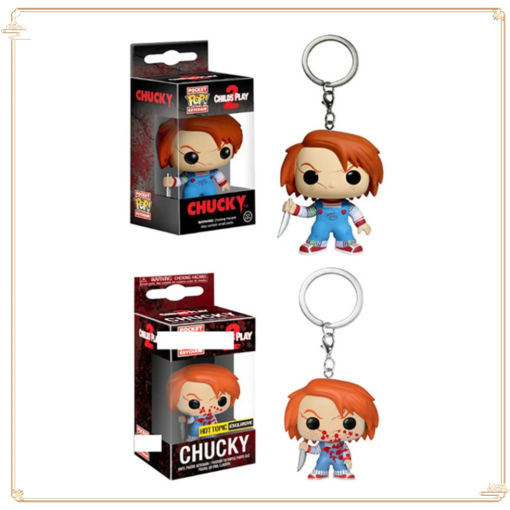 FUNKO Pocket Child's Play Keychain Classic Christmas Collection Toys Model Dolls CHUCKY Backpack Pendant Funny Popular Keychain