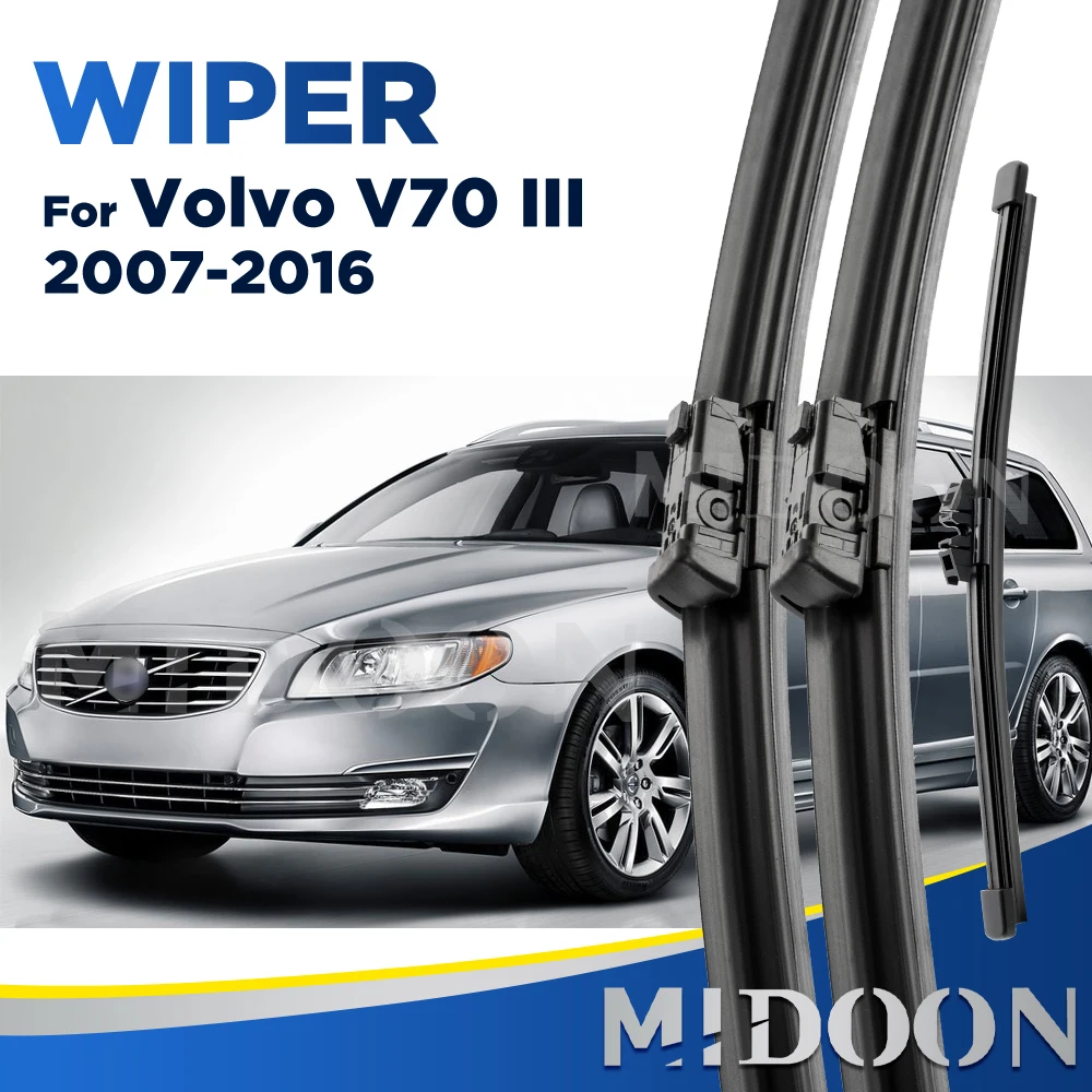 

Стеклоочиститель MIDOON для Volvo V70 III 2007-2016 2008 2009 2010 2011, передние и задние щетки стеклоочистителя, щетки для ветрового стекла 26 "+ 20" + 14"