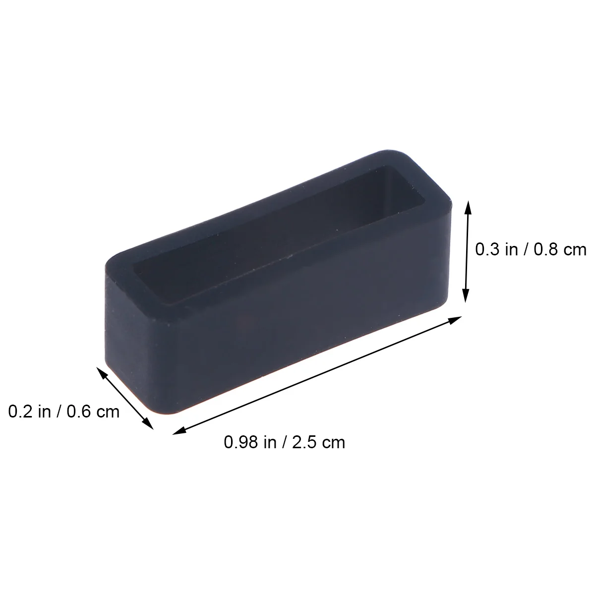 

6Pcs Replacement Silicone Watch Band Strap Loop Retainers Durable Rubber Soft Black Repair Tool Watch Accessories