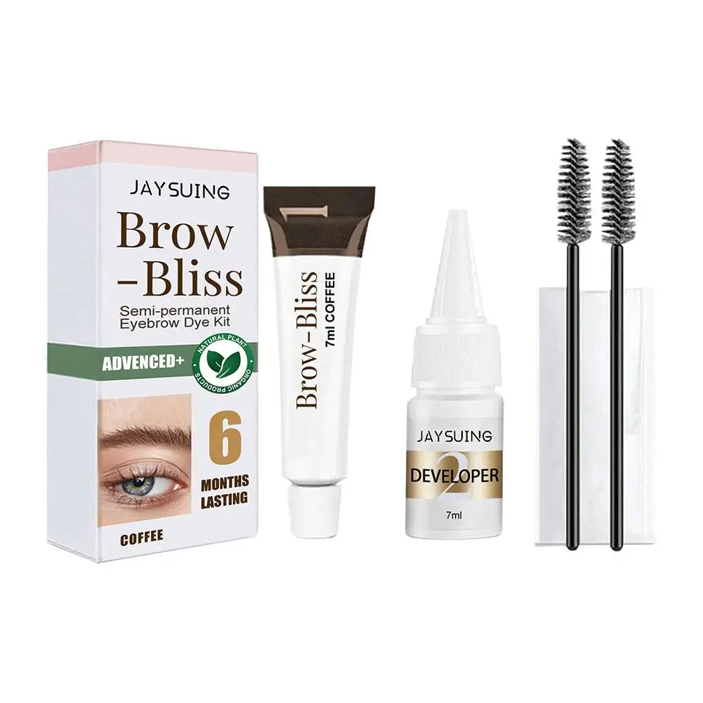 Eyelash Eyebrow Dye Toner Kit Waterproof Anti-sweat 3D Eyebrow Eyelash Tool Enhancer Makeup Dye Semi-permanent Eyebrows Las F6E6