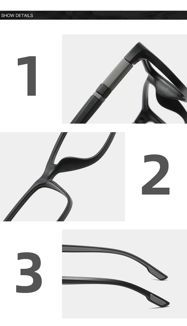 Neue Photochrome Lesebrille Für Männer Und Frauen Anti-blau Licht Objektiv Optische Gläser Marke Designer Brillen – Detail 4