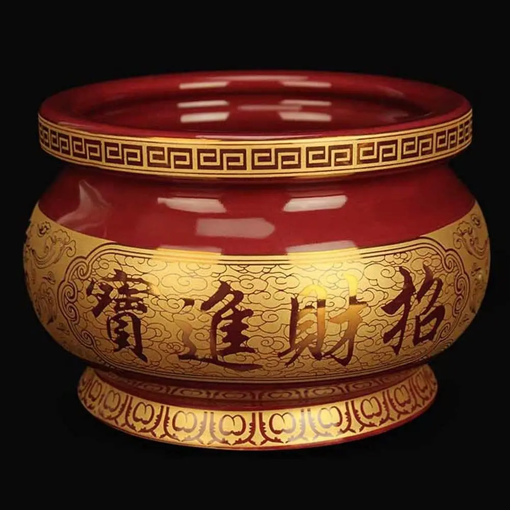 12.5cm China Ceramic Incense Burner Buddha Household Indoor Censer Buddhist
