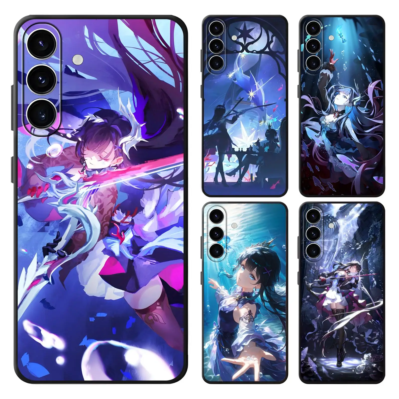 Phone Case For Samsung A57 A56 A37 A27 A17 A36 A26 A55 A35 Anti-Drop Soft Black Case Honkai Star Rail Evernight