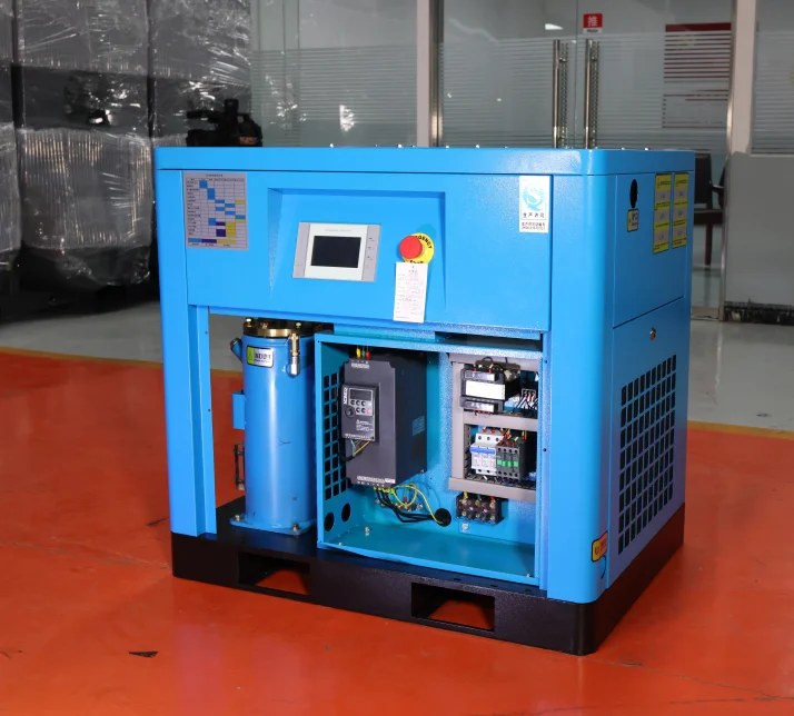 10HP  7.5kw 7-12bar  0.8-1.2m3/min 42CFM Fixed Speed Screw Air Compressor Industrial Compressor Hot Sell