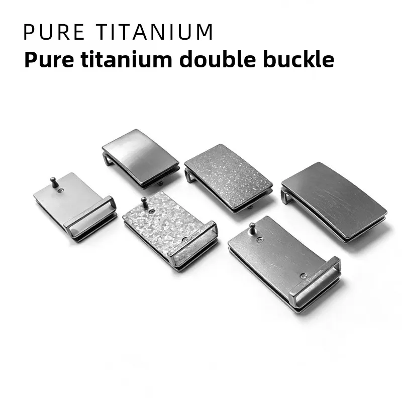 35mm Ultra Light Pure Titanium Double-Layer Flat Nail Buckle Leather Belt Accessory | Men Business Leisure Rustproof Versatile