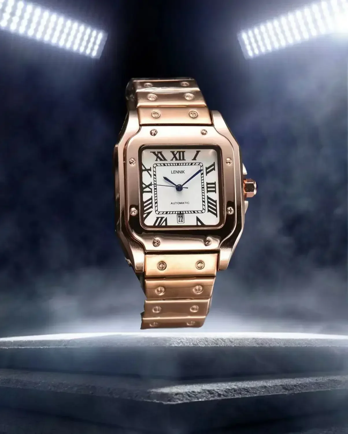 ساعة كوارتز رئيسية فاخرة للرجال 2025، ستانلس ستيل كامل، كريستال ياقوتي، مقاومة للماء، عرض التاريخ، كاجوال للعمل