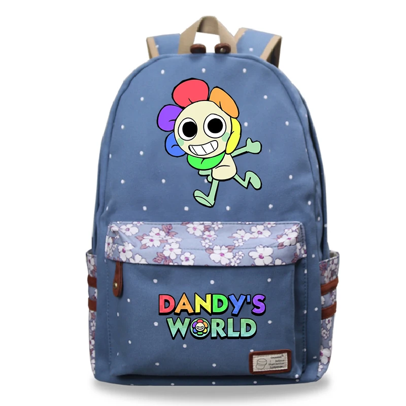 Neue Dandy's World Leinwand Floral Kinder Rucksack Mode Schule Rucksack Mädchen Große Kapazität Reise Schulter Bookbag Geschenk