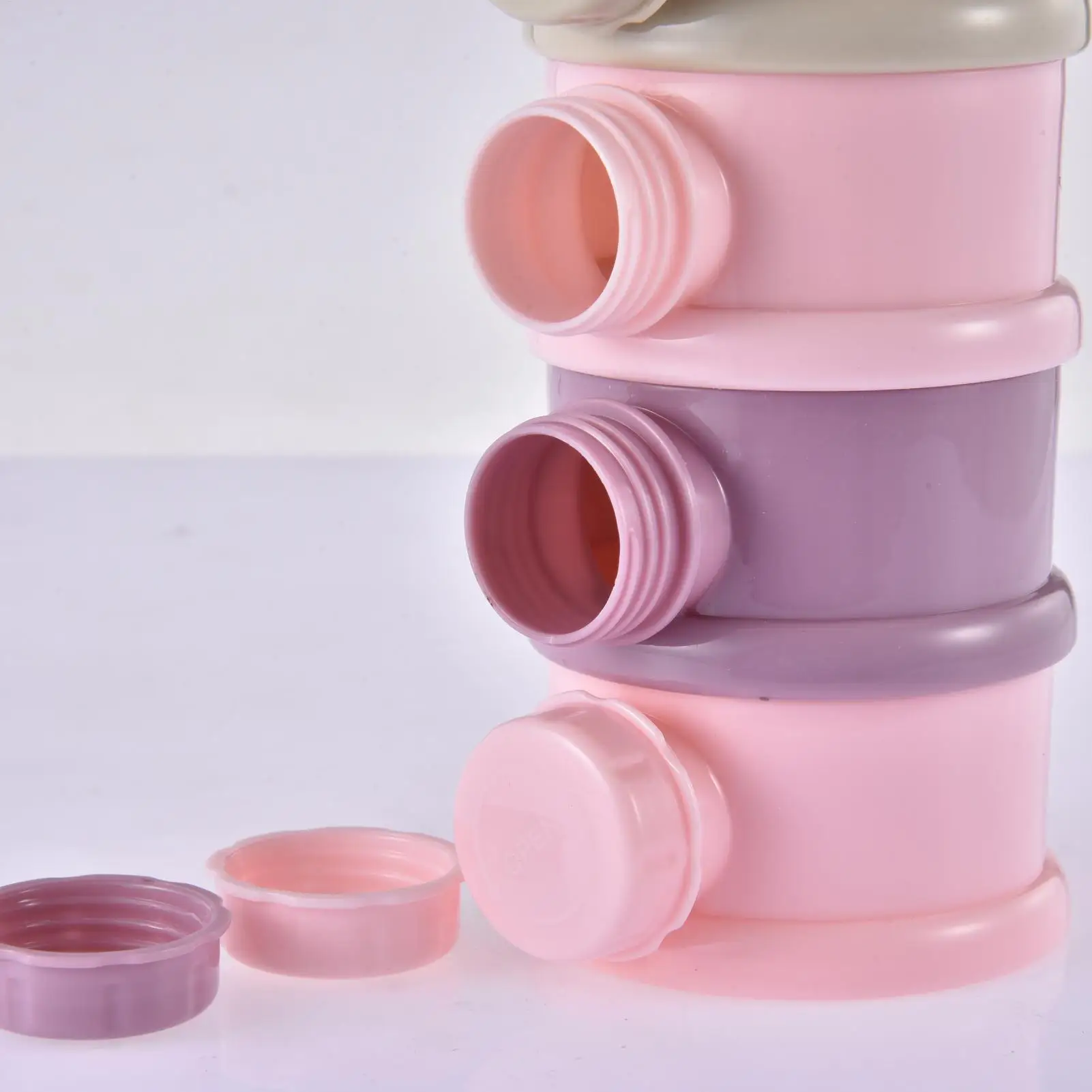 Formula Container 4 Grid Portable Milk powder box container Toddle Baby Snacks Food Storage Box Dispenser Milk Powder Bottles