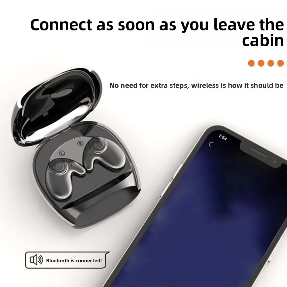 LED Display Wireless Bluetooth Earphones Ultra-thin Low Latency Bluetooth Headset Stereo HD Call Bluetooth Headphone
