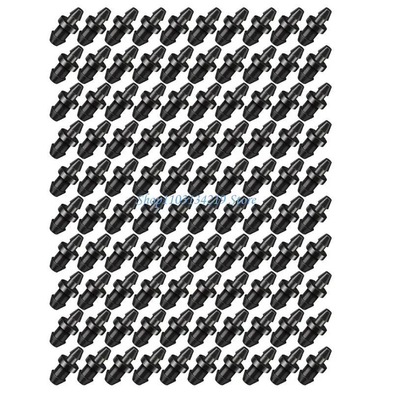 N5KC Pack of 100 Barbed Hose End Stoppers for Drop Irrigation Systems Permanent Rubber Outlets Impermeable Garden Watering