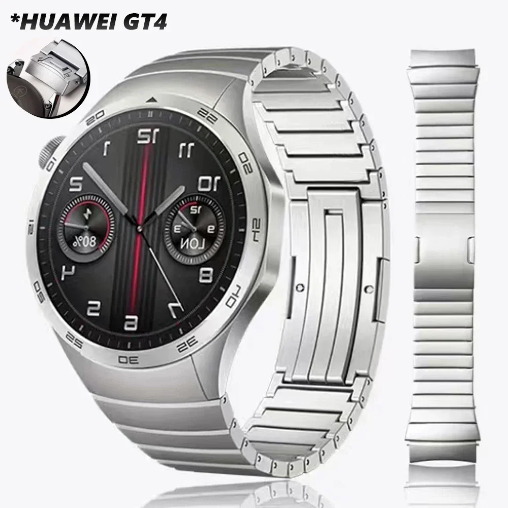 

Ремешок из нержавеющей стали для Huawei Watch GT 4 46 мм gt4 46, люксовый браслет с изогнутым концом, быстросъемный браслет, 22 мм без зазора