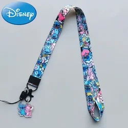 Disney Cartoon Lilo and Stitch Lanyard Stitch Pattern Portable Camera Cell Phone Neck Strap Kindergarten Office ID Lanyard