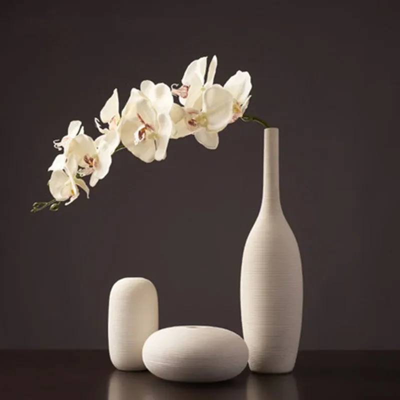 

Vase White Ceramic Vase Room Decoration Tabletop Vases Retro Ceramic Vases For Dried Flowers Home Garden кашпо для цветов