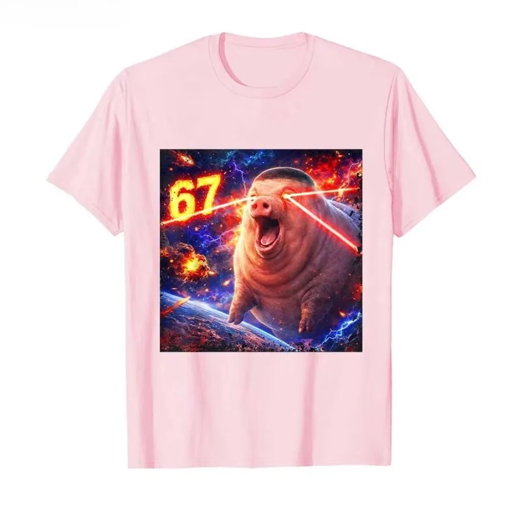 John Pork Fade Pig Haircut 67 Six Seven Brainrot Meme T-Shirt, T-Shirts, kurzärmelig, modisch, Harajuku, Kawaii, Y2K-Kleidung – Detail 8