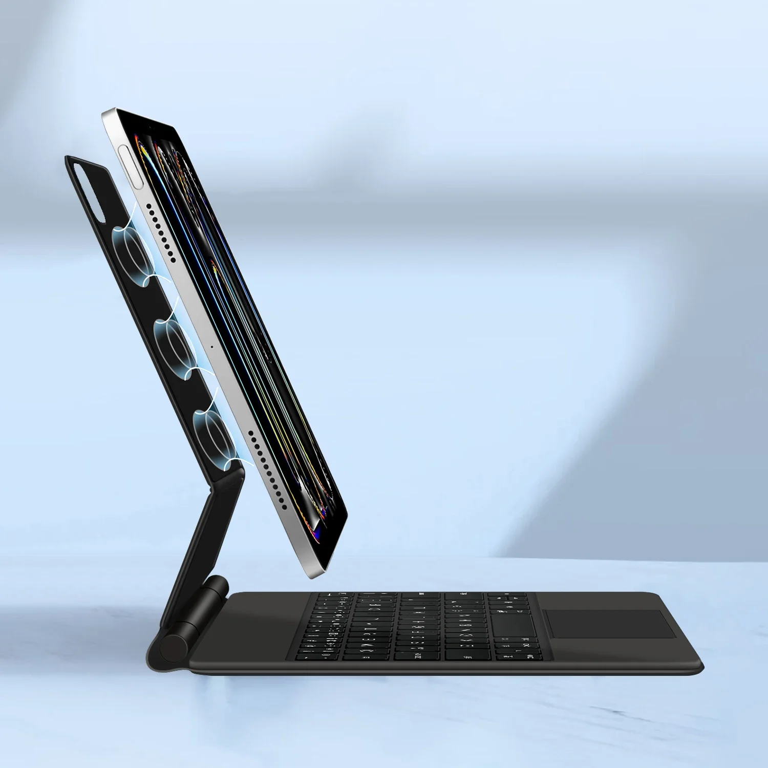 

Magic Keyboard for iPad Pro 13 11 M5 2025 Smart Magnetic Case for iPad M5 Pro 11 13 inch M4 Tablet Keyboard Cover Multi-Touch