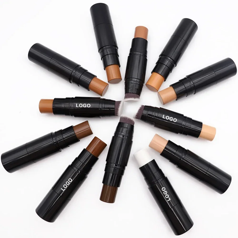 Double-headed Concealer Stick Private Label 2in1 Repairing Brightens Skin Tone Waterproof Sweatproof Trimming Face Makeup Custom