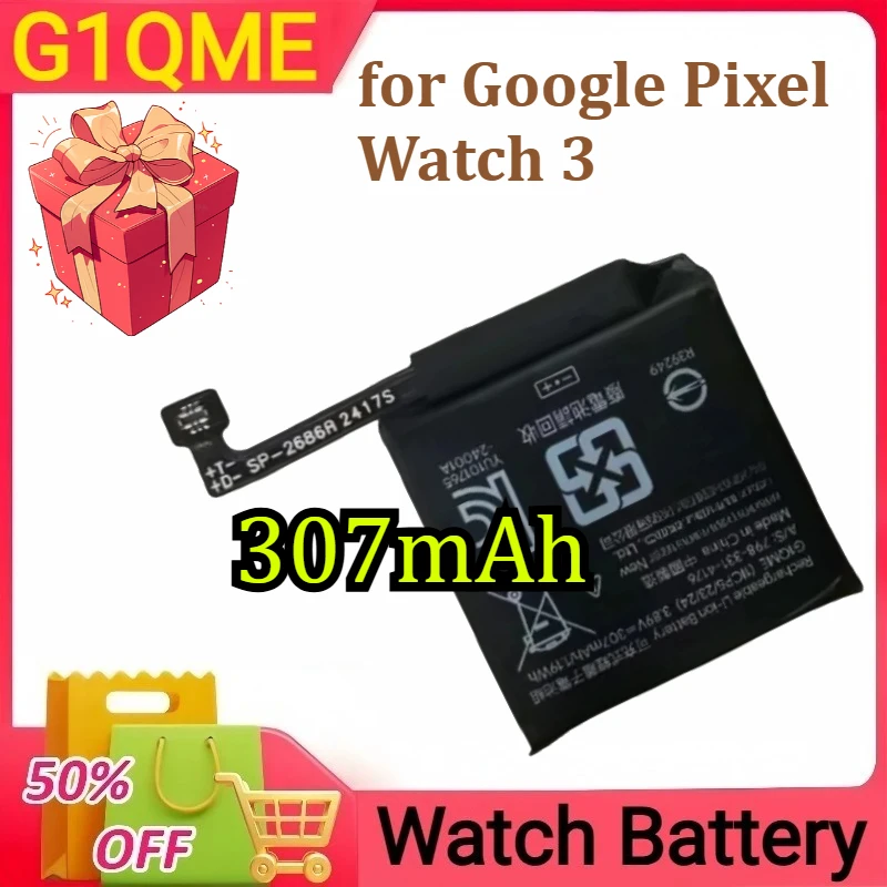 

G1QME GHK2ABattery For Google Fitbit for Pixel Watch 3 watch battery 307mAh 328mAh