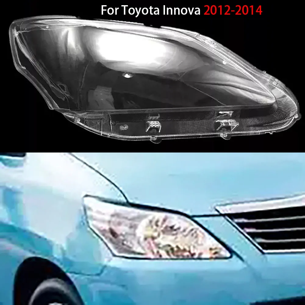 

For Toyota Innova 2012-2014 Headlamps Cover Headlights Lens Transparent Lampshade Plexiglass Shell Replace Shade