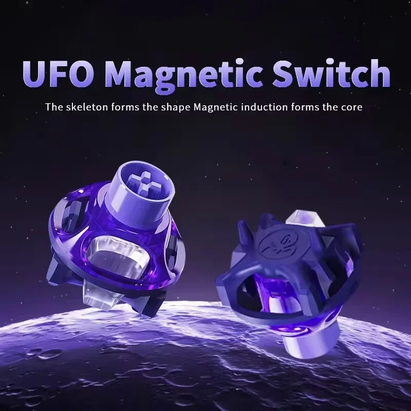 

UFO Magnetic Switch 40gf Magnetic Switch Hall Effect Adjustable 360° dual rail design RT 0.001mm HIFI lubrication Gaming Switch