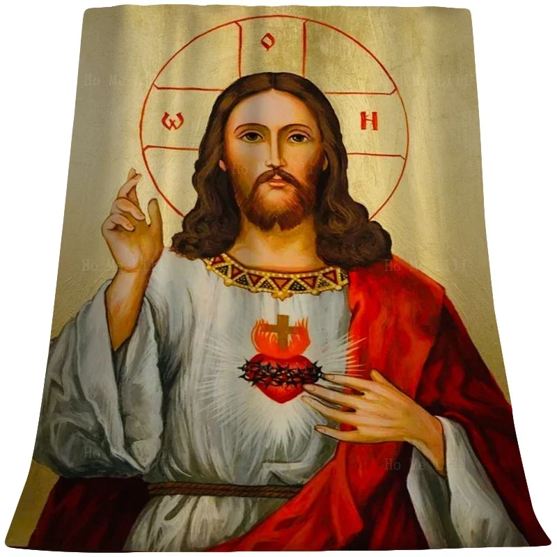 Jesucristo Sagrado Corazón Virgen María Es Truly Meet Icono Madre De Ayuda Perpetua Manta De Franela De Ho Me Lili