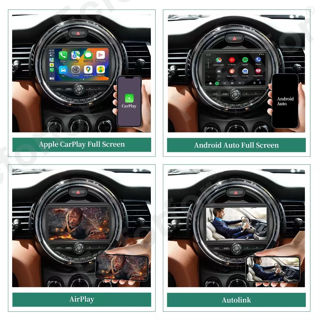 Android Screen Car GPS Navigation For Mini Cooper S F55 F56 2014-2019 Auto Radio Stereo Multimedia Player HeadUnit Apple Carplay