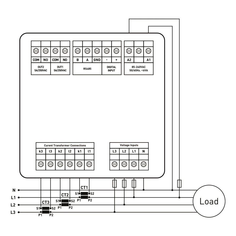 Analizator energii Samwha-Dsp TPM-01-XXD Multimetr 3P&4W — zdjęcie 6