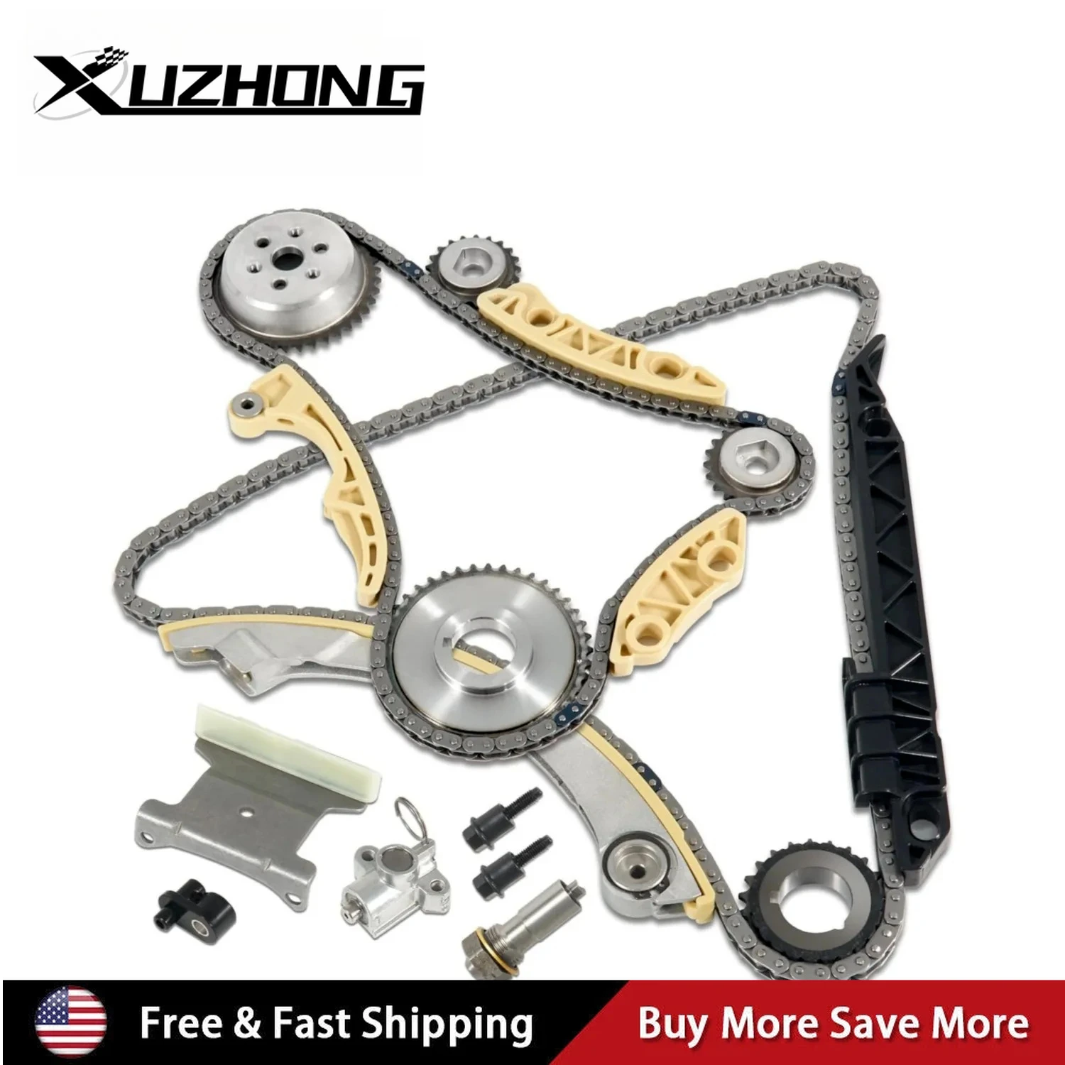 

94201SX 12680750 9-4201SX Комплект цепи ГРМ для Chevy Colbat 2.0L 2.2L 2.4L 2006-2009 Pontiac Solstice 2.4L L4 TC-0044 2006-2010 гг.