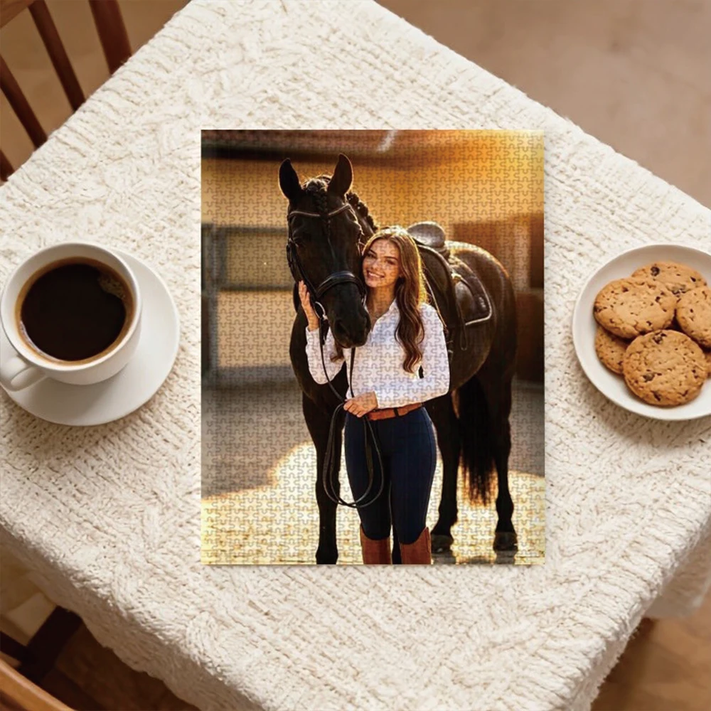 35/300/500/1000pcs Personalized Custom Photo Puzzle Family Photos Funny Adult Leisure Toys Gift