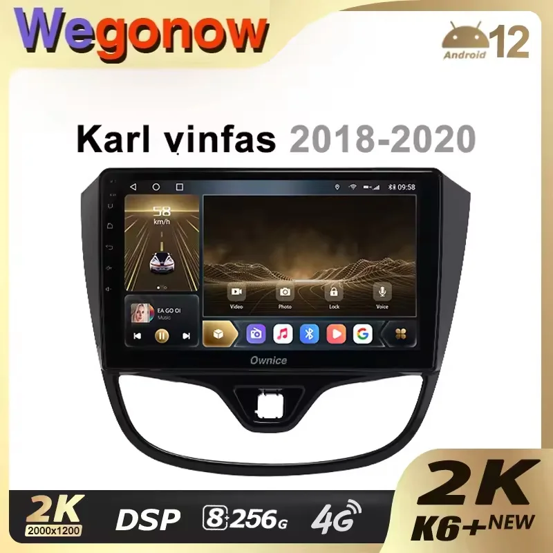 

Ownice K6+ 2K for Opel Karl Vinfas 2018 - 2020 Android 12 8+256G Car Autoradio Multimedia Radio System Unit 360 Panorama 4G LTE