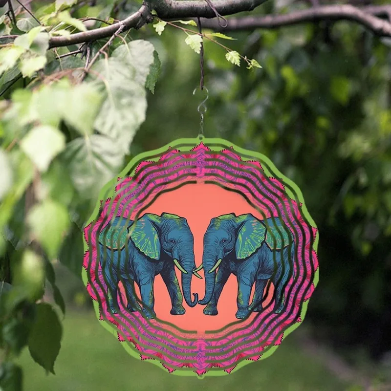 CIFBUY Metal Wind Chime 360° Rotating Spinner Garden Patio Hanging Decor Art Outdoor Yard Ornament