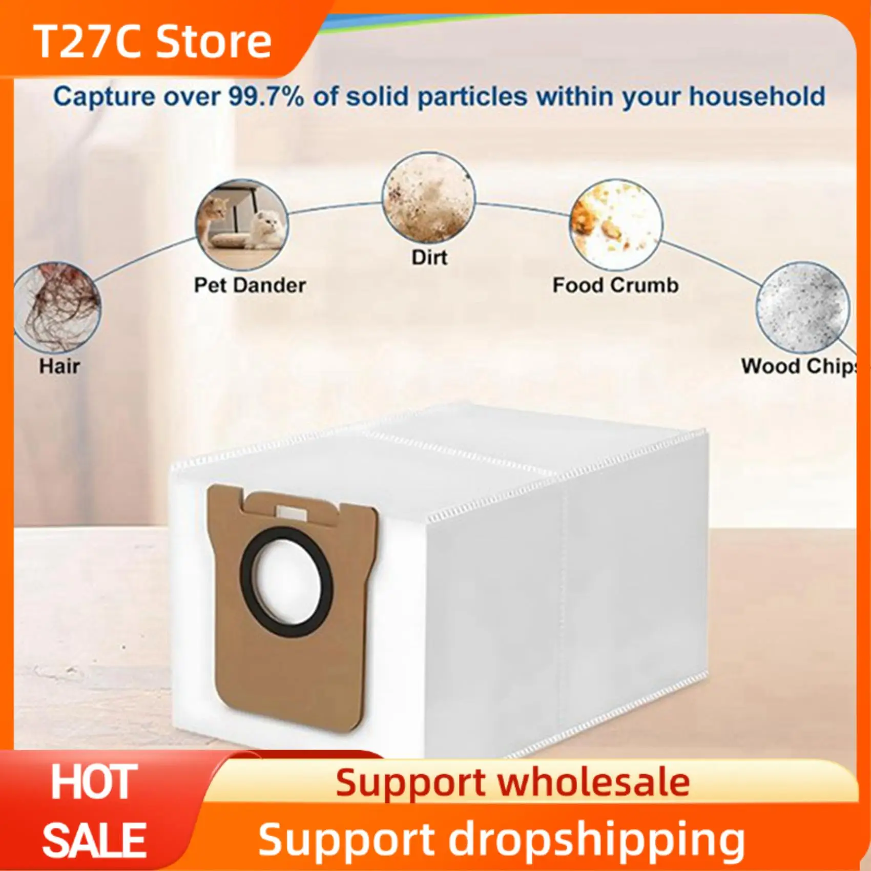 

T27C 24 шт. подходят для робота-пылесоса Xiaomi X20 +/X20 Plus, запасные части, аксессуары, мешок для пыли