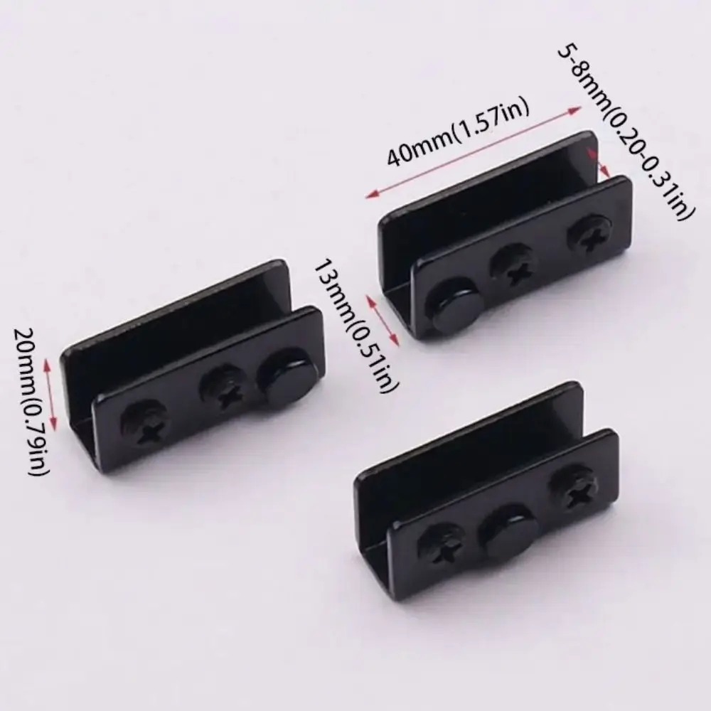 Non-perforated Glass Door Hinge Side Mounted Without Drilling Cabinet Glass Hinge Stainless Steel Magnetic Magnetic Glass Hinge