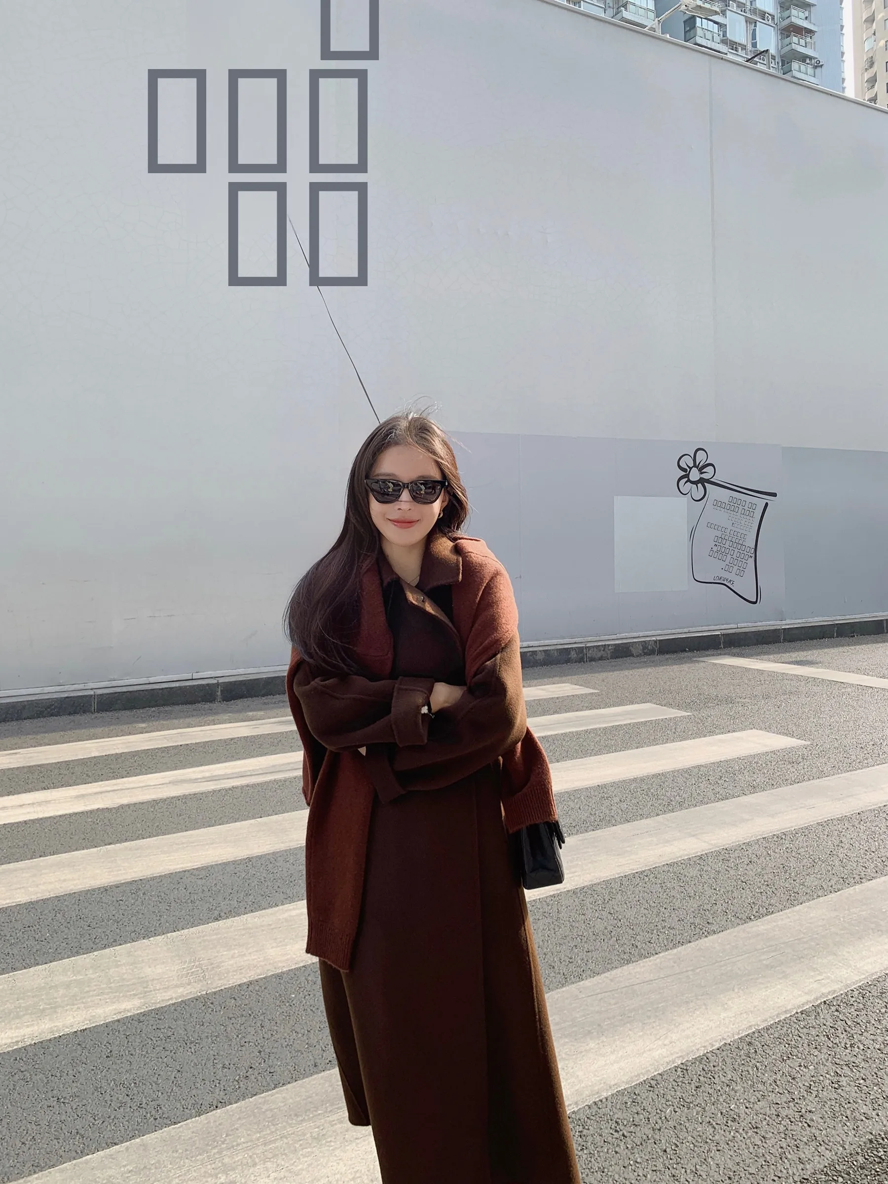 

Double-Faced Woolen Coat Women's Long Tied Belted Outerwear Morning Bean Korean Sle Commute Winter Faion Ladies' Clothes