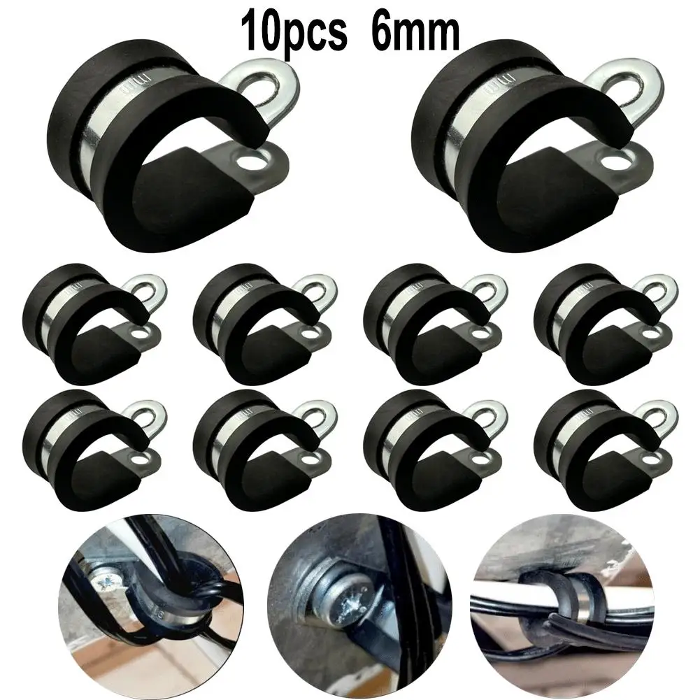 Fixed Rubber Lined Pipe Clamp EPDM Rubber 350 % Elongation Break 6mm/8mm/10mm Stainless Steel Durability High Quality