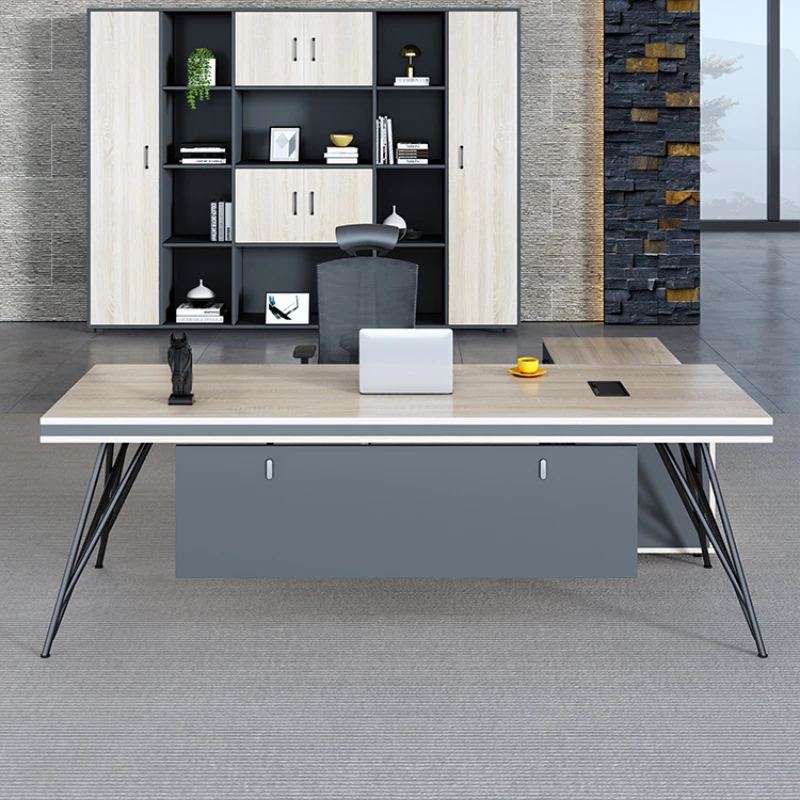 Independent Office Desk Manager Design Supervisor Computer Table Industrial Style President Schreibtisch Office Furniture