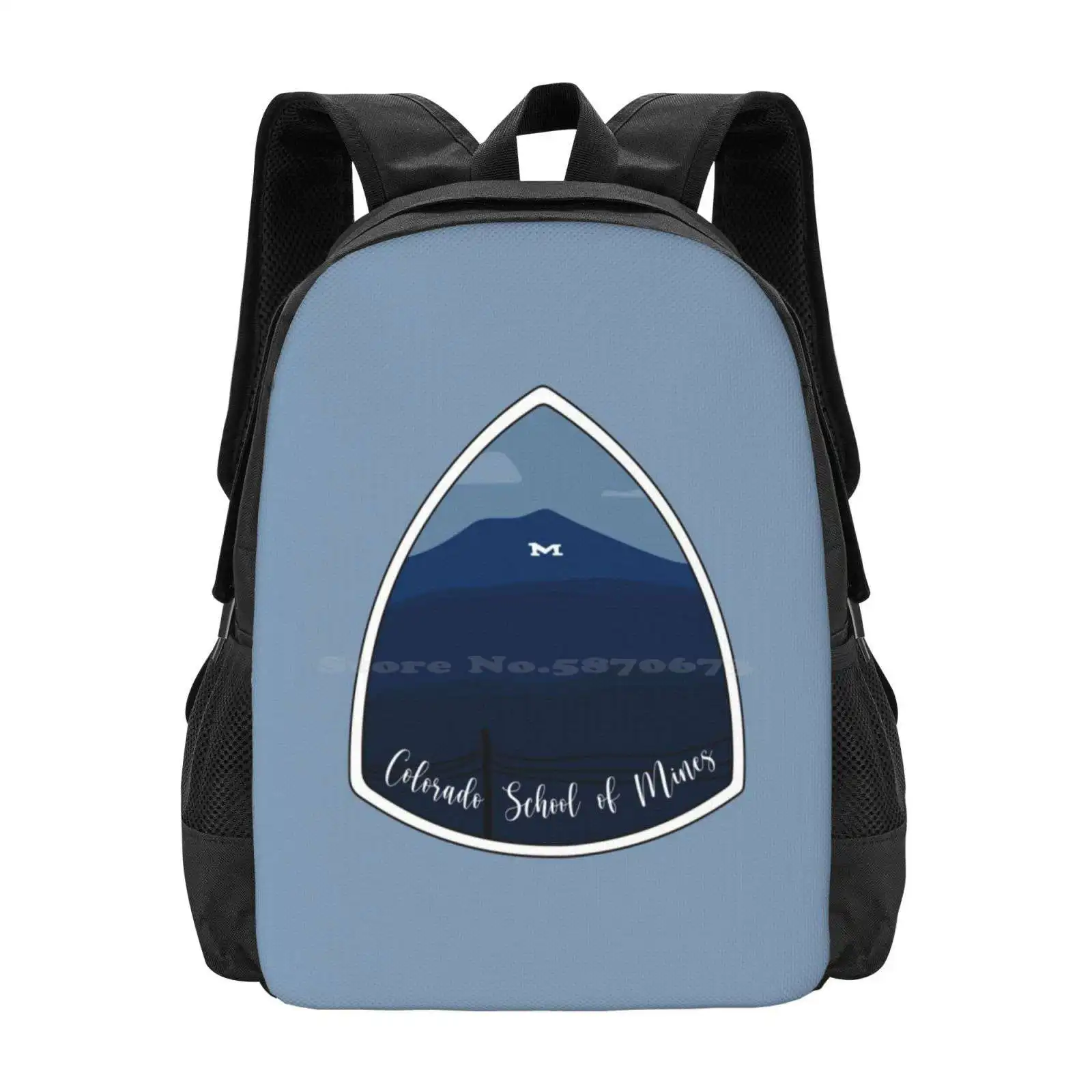 Colorado School Of Mines Bag Backpack For Men Women Girls Teenage Engineering Helluva Mines Colorado Mountain Lookout Symbol