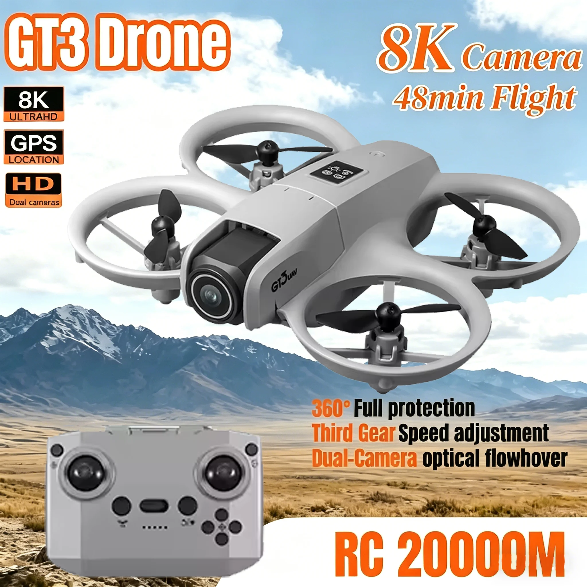 

Профессиональные мини-дроны GT3 с двумя камерами 8K, длительным временем работы от батареи, GPS, Wi-Fi, бесщеточными двигателями, функцией обхода препятствий, складные квадрокоптеры