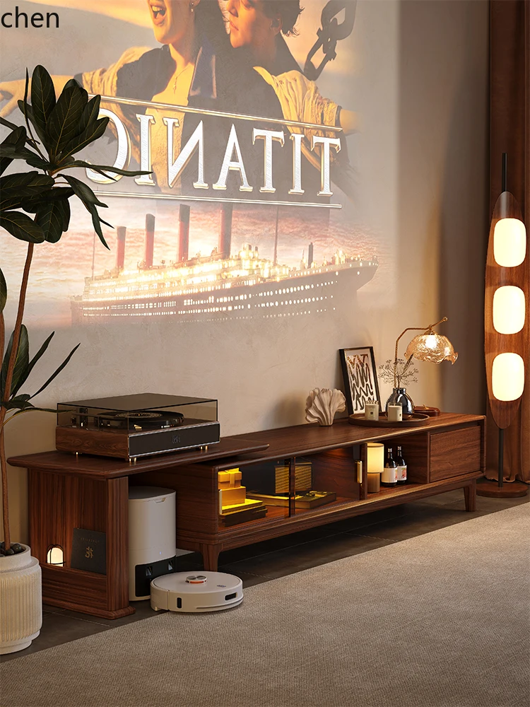 

HXL solid wood TV cabinet coffee table combination drawer floor cabinet household floor cabinet