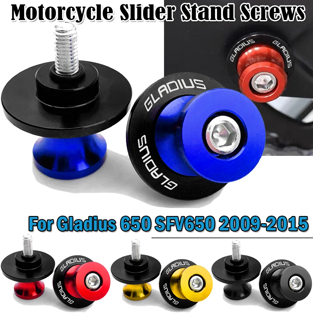 Carretes basculantes CNC para motocicleta, tornillos de soporte deslizante para Suzuki Gladius 650, SFV650, GLADIUS 2009-2015, 2010, 2011, 2012, 2013, 8M